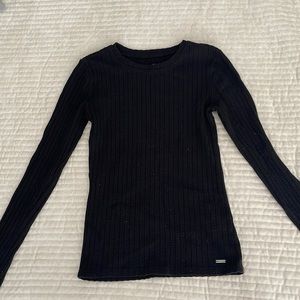 hollister ribbed black long sleeve